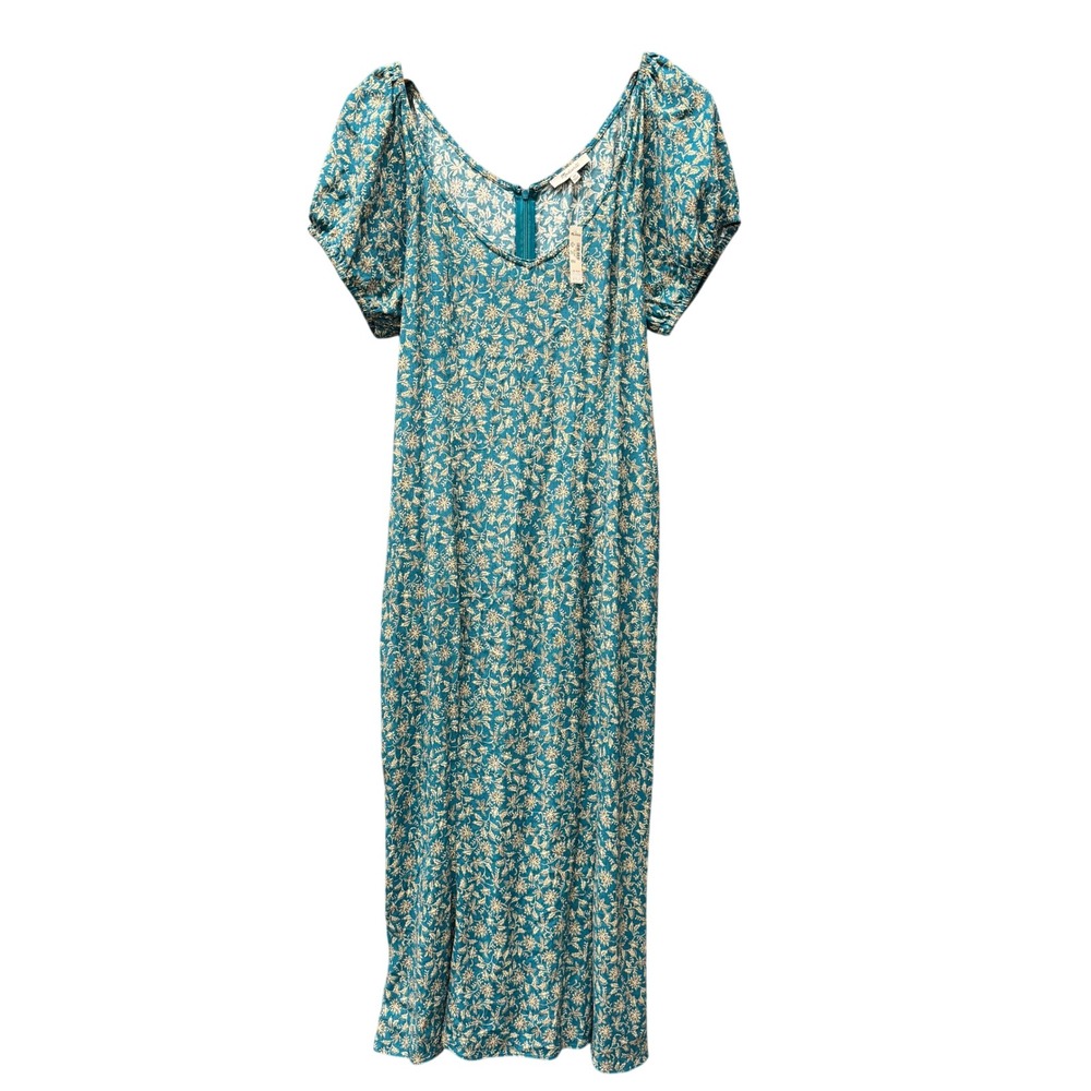 Madewell Dress Womens 10 Blue Eloise Ditsy Floral Cap Sleeve Midi Cottage‎ NEW